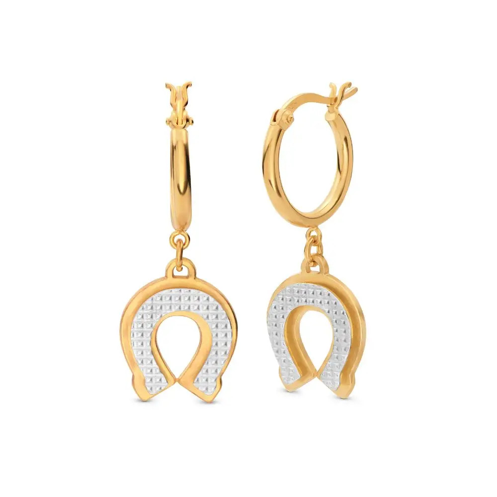 Lucky You Hoop Earrings in Gold Vermeil | Theo Grace