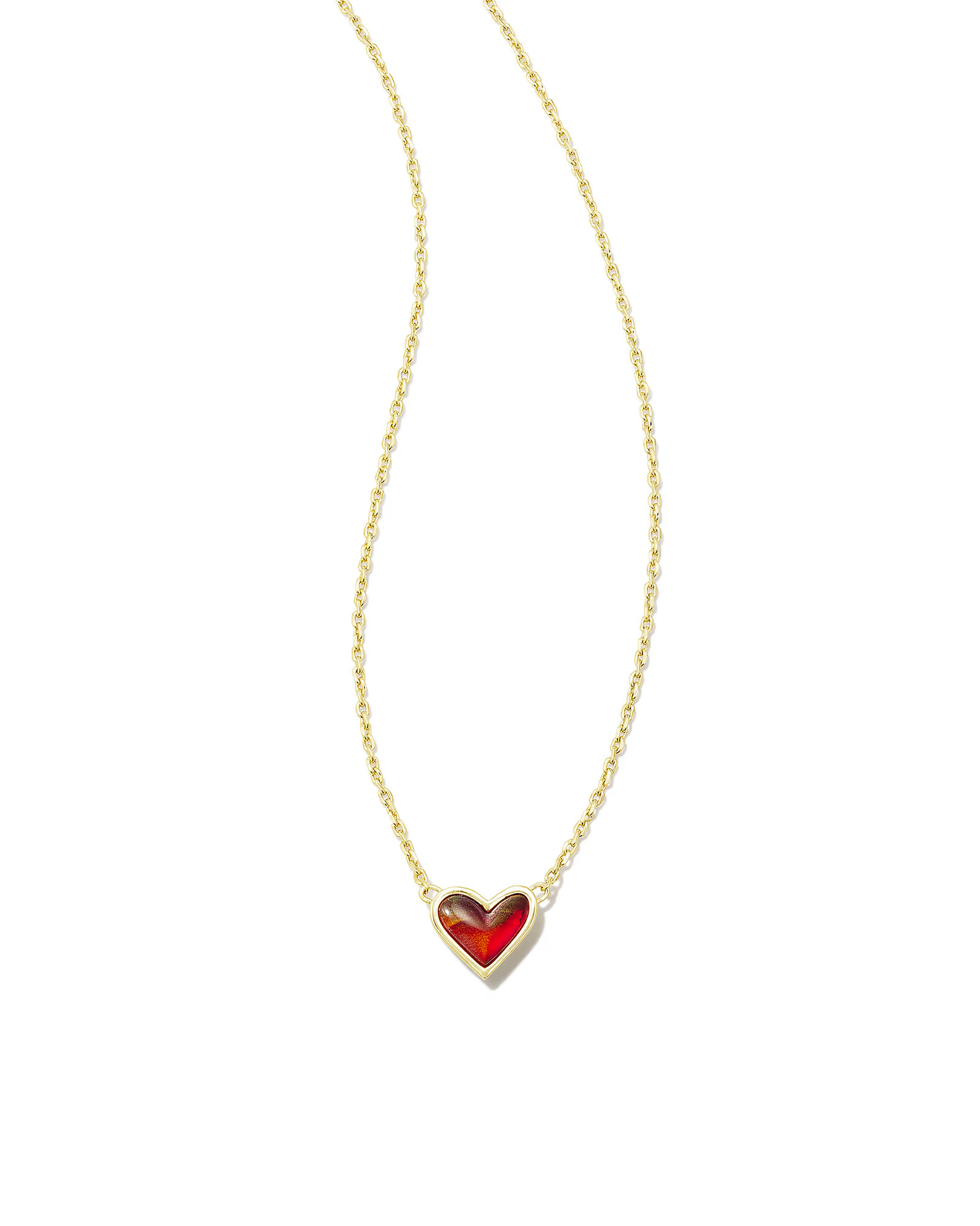 Framed Ari Heart Gold Short Pendant Necklace in Light Pink Drusy | Kendra Scott | Kendra Scott