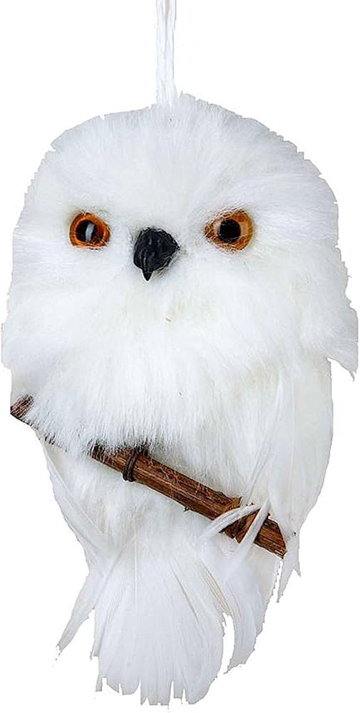 Kurt S. Adler YAMC2220 Hanging Owl Ornament with Branch, 3.93", White | Amazon (US)