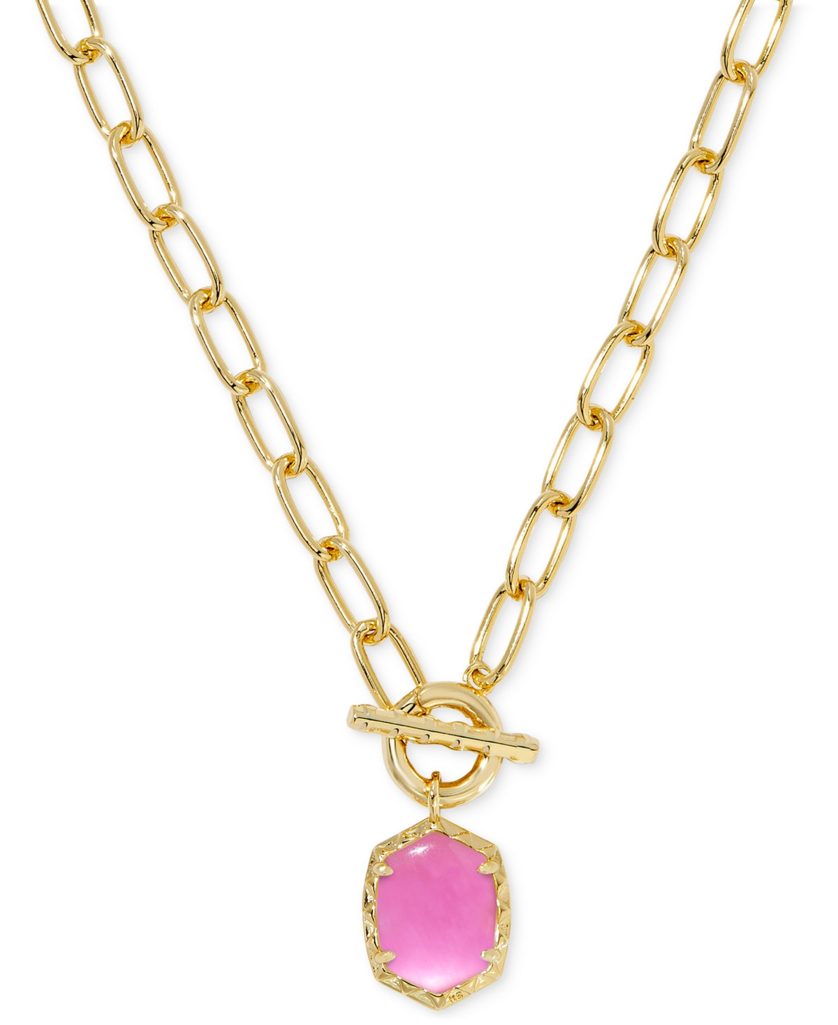 Kendra Scott 14k Gold-Plated Stone 18" Pendant Necklace - Gold Azalea Illusion | Macy's