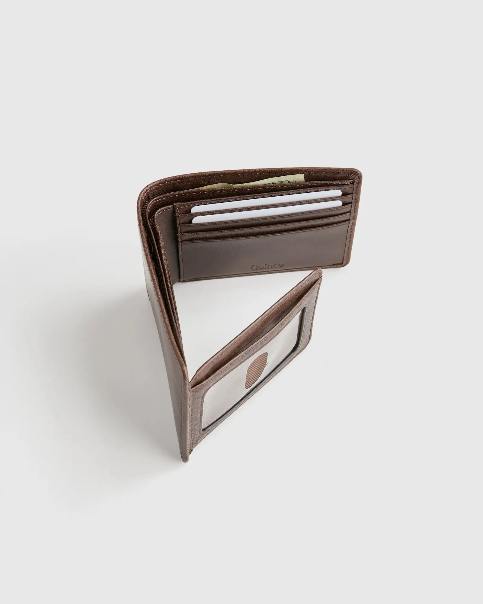 Italian Leather Bifold Wallet in Dark Brown | Quince