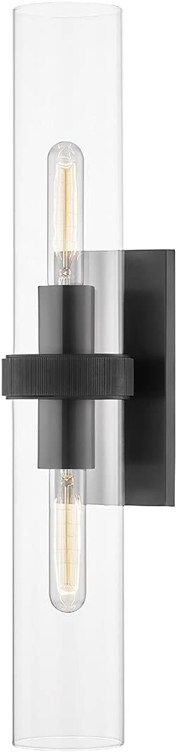 Briggs 2-Light Wall Sconce - Old Bronze Finish - Clear Glass Shade | Amazon (US)