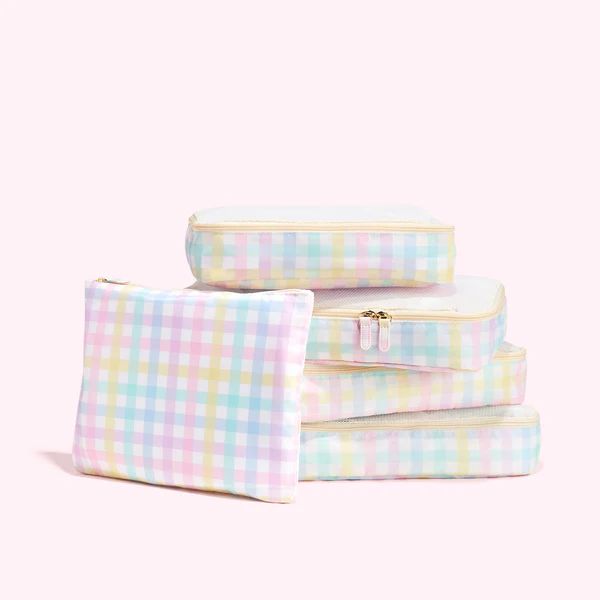 Rainbow Gingham Packing Cubes (Set of 5) | Stoney Clover Lane