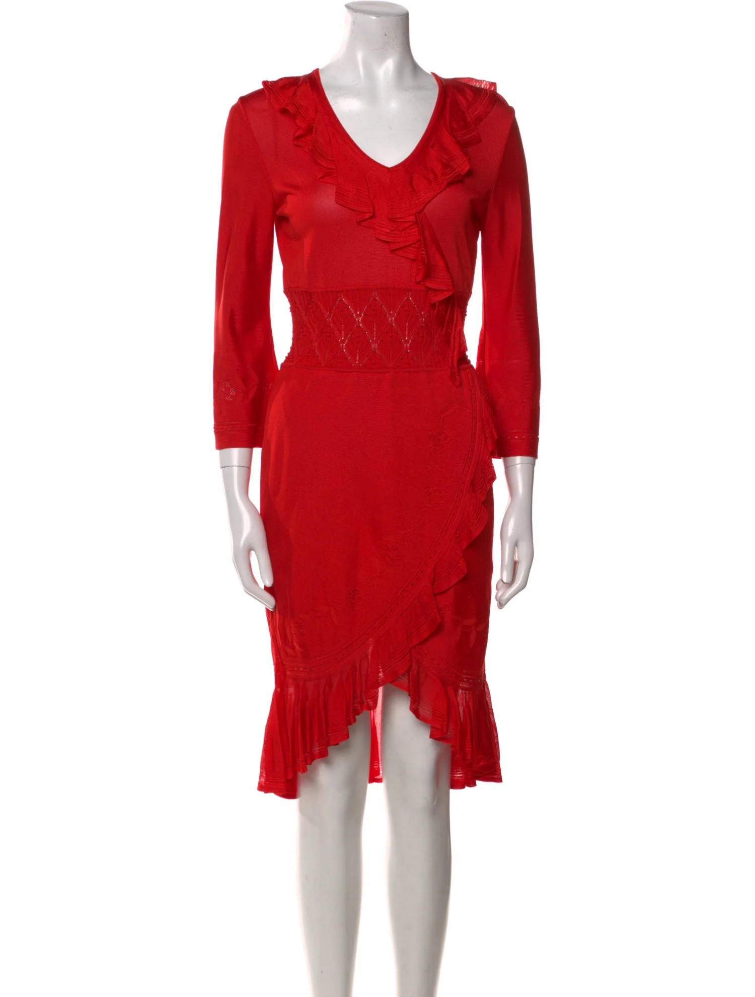 V-Neck Knee-Length Dress | The RealReal