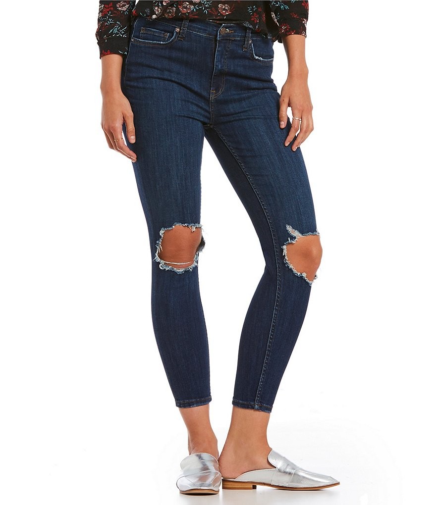 Free People We The Free Busted Skinny Jeans | Dillards Inc.