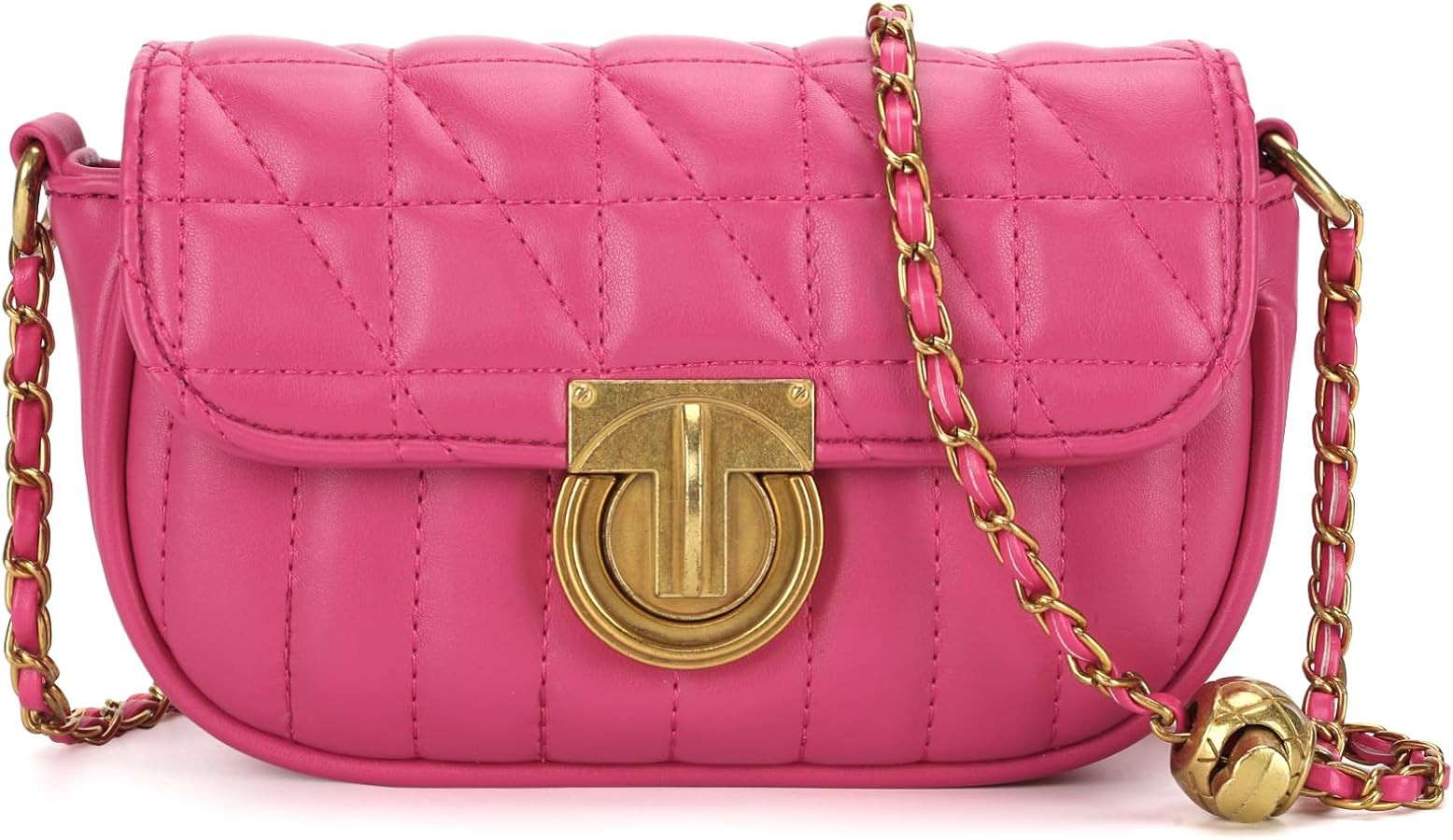 Milan Chiva Quilted Purses for Women Cute Crossbody Chain Shoulder Handbags | Amazon (US)