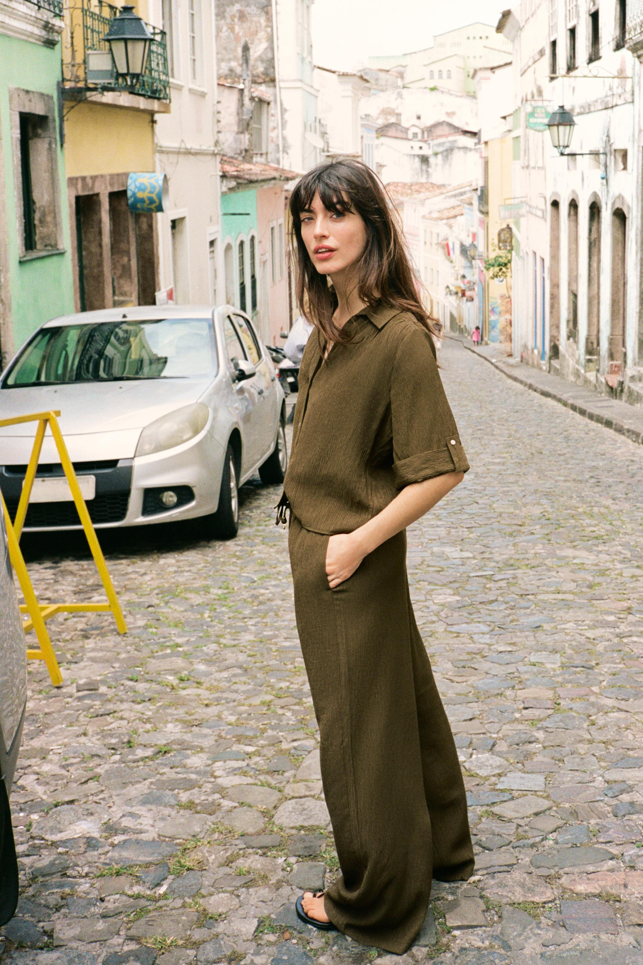 FLOWY SHORT SLEEVE SHIRT | Zara US