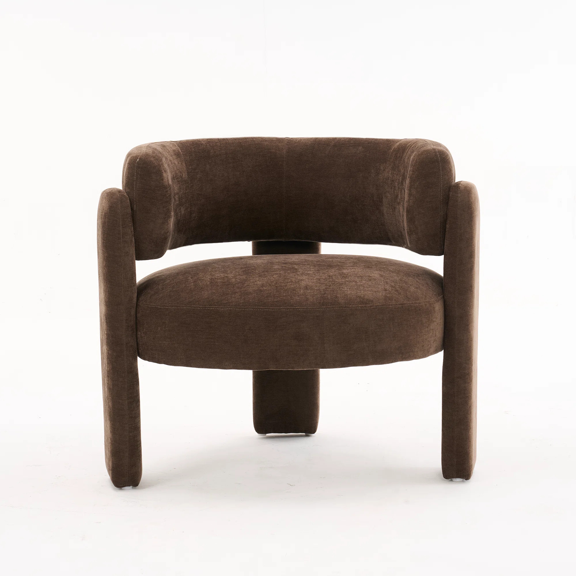 Wrought Studio™ Modern Geometric Upholstered Accent Armchair With Curved Backrest | Wayfair | Wayfair North America