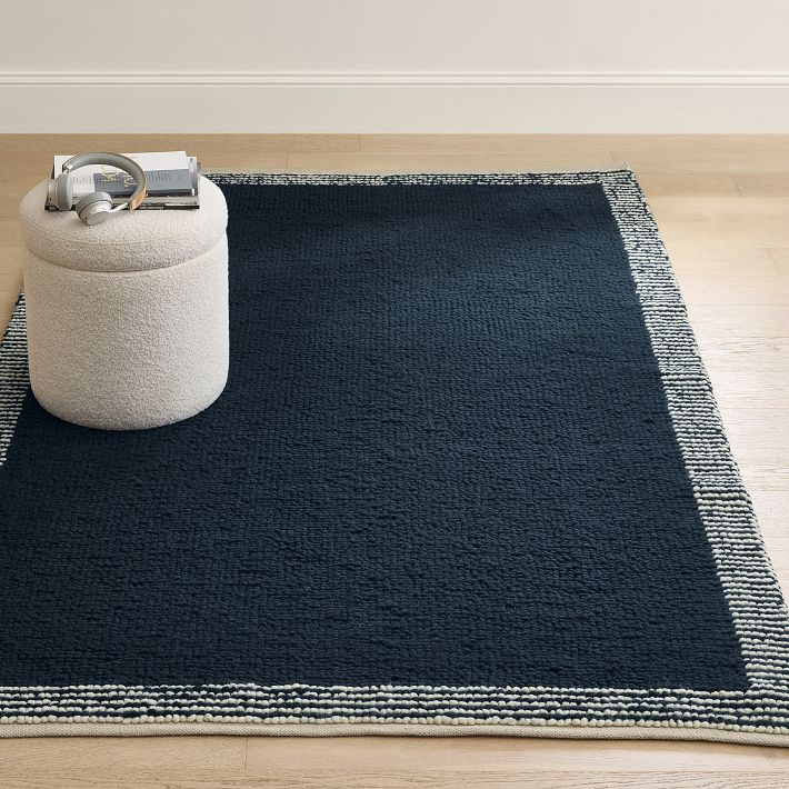 Theo Stripe Border Rug | Pottery Barn Teen