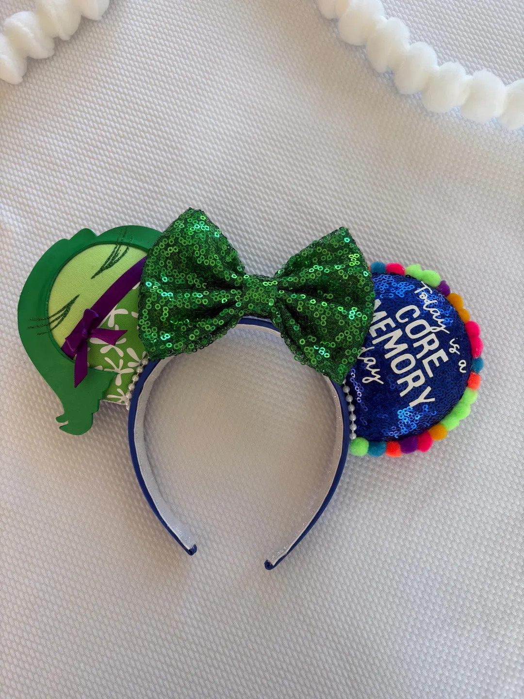 Disgust Inspired Mouse Ears: Inside Out Park Headband, Customizable, Emotions Ear - Etsy | Etsy (US)