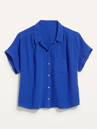 Short-Sleeve Loose Shirt for Women | Old Navy (US)