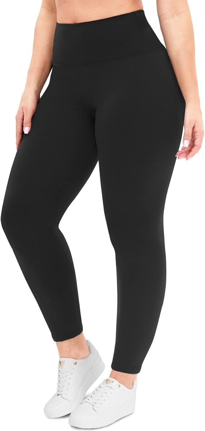 NexiEpoch Leggings for Women Plus Size-High Waisted L-XL-4XL Tummy Control Soft Capri Yoga Pants ... | Amazon (US)