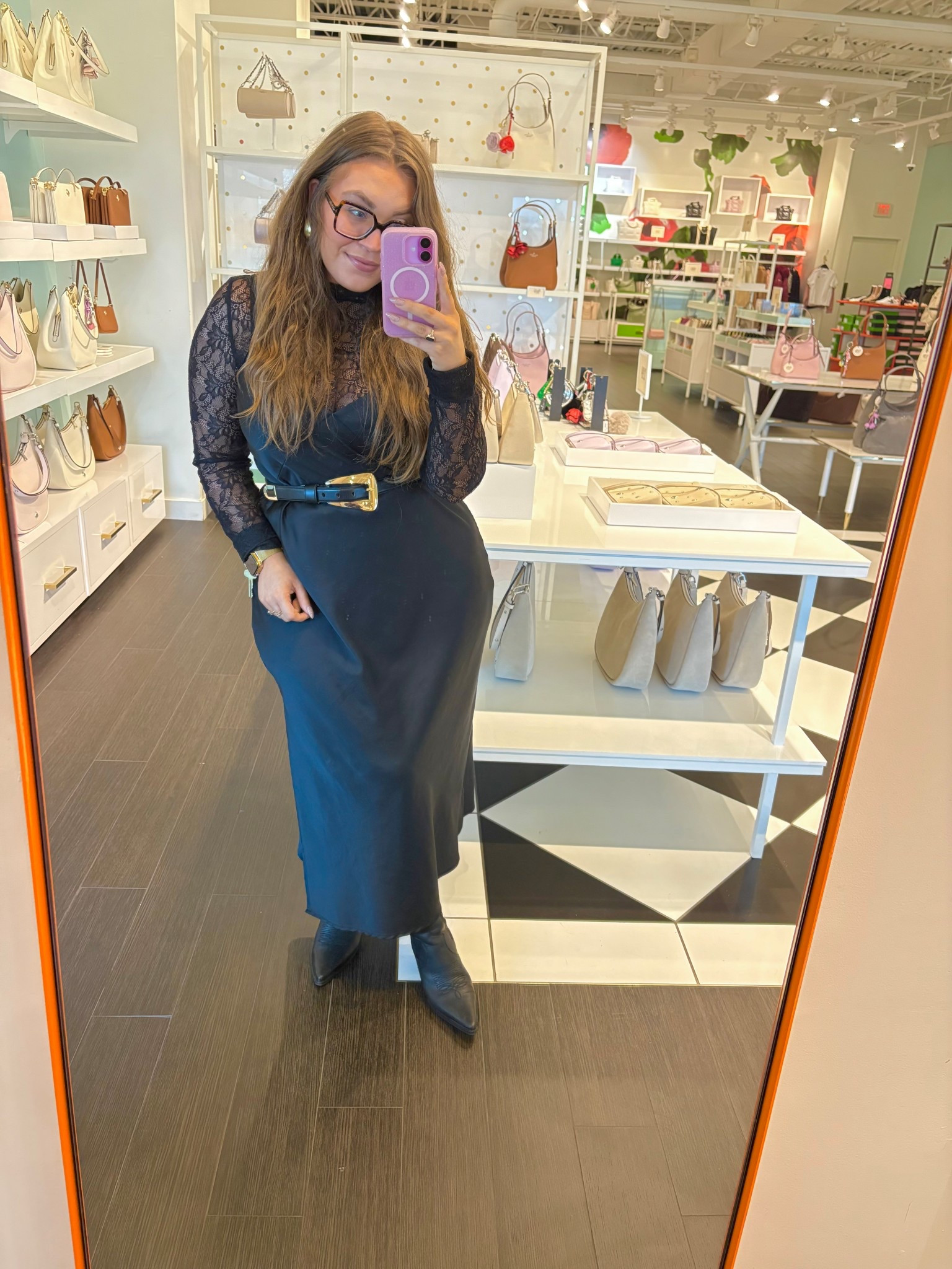 top: large
dress: large 
belt: medium 

#LTKootd