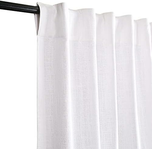 Bedding Craft White Cotton Curtains Set of 2, Textured Slub Curtain 50x96 inch,Cotton Curtains,ta... | Amazon (US)