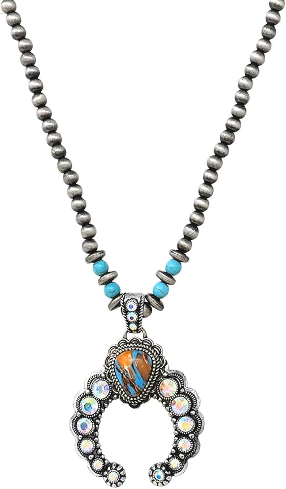Rosemarie & Jubalee Women's Cowgirl Chic AB Crystal Rhinestones And Turquoise Blue Howlite Stone ... | Amazon (US)