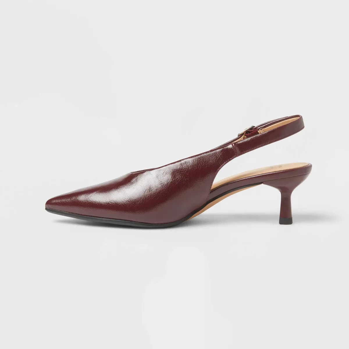 Women’s Samantha Sling Back Kitten Heels – A New Day™ Burgundy | Target