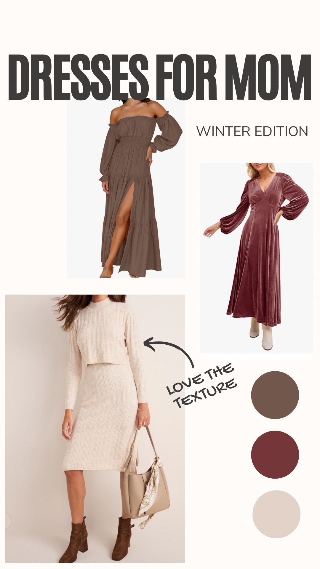 Winter dresses for mom 