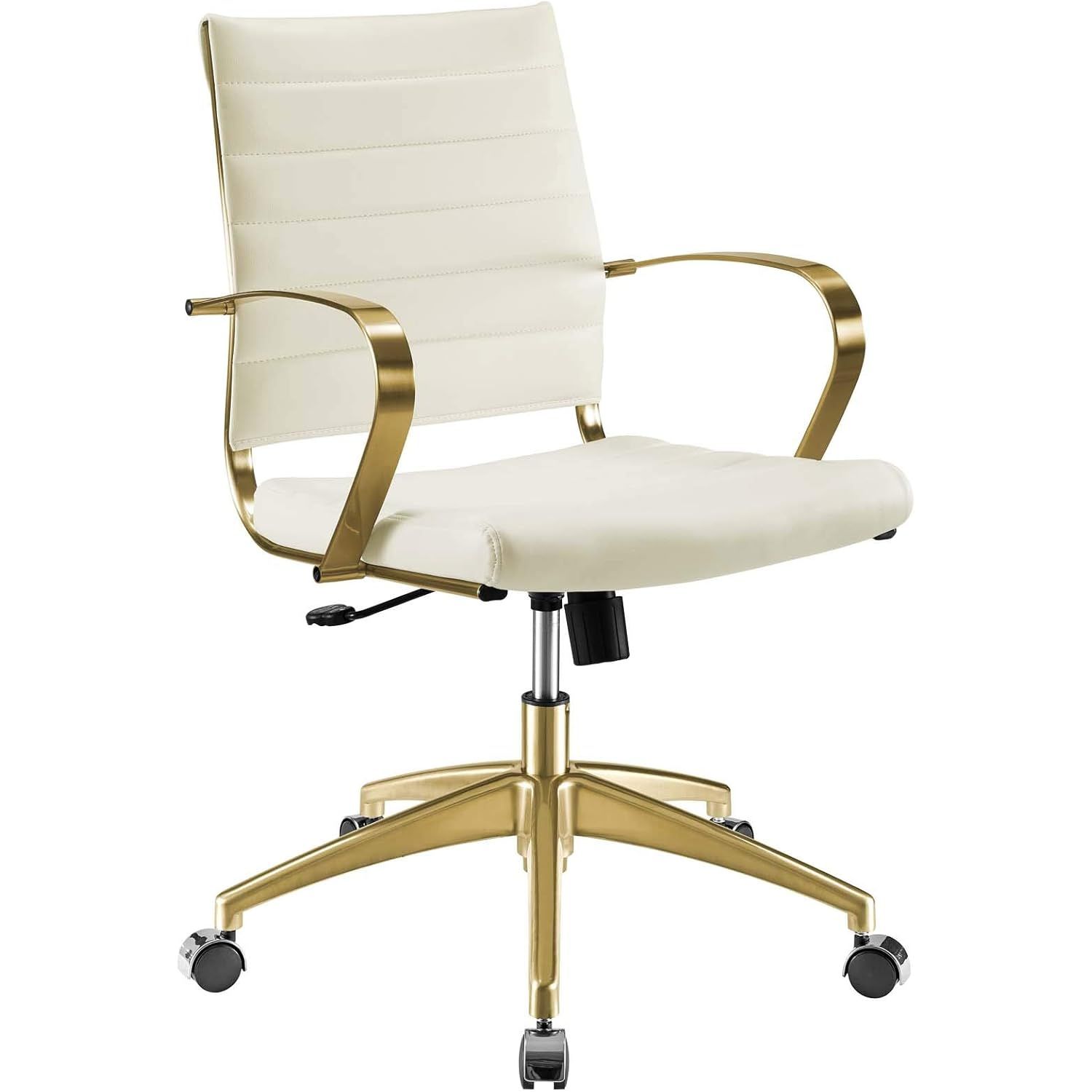Modway Jive Gold Stainless Steel Executive Managerial Swivel Midback Office Chair | Amazon (US)