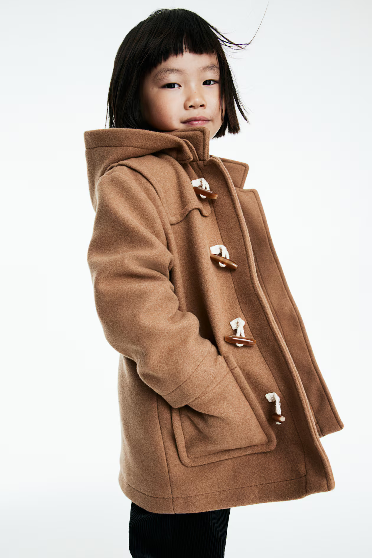 Duffle coat - Dark beige - Kids | H&M GB | H&M (UK, MY, IN, SG, PH, TW, HK)