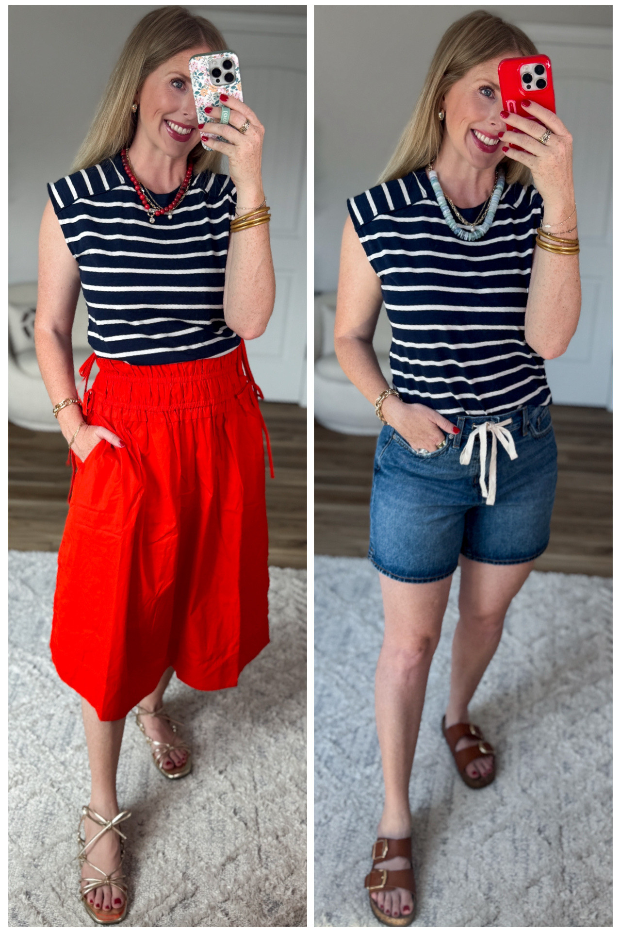 2 ways to wear this striped muscle tee from Walmart!

#LTKootd #LTKmomlife