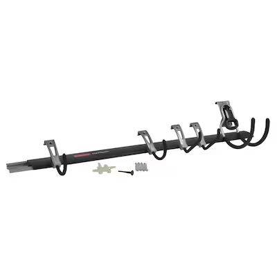 Rubbermaid FastTrack Garage 6-Piece Black and Silver Steel Multipurpose Storage Rail System Lowes... | Lowe's