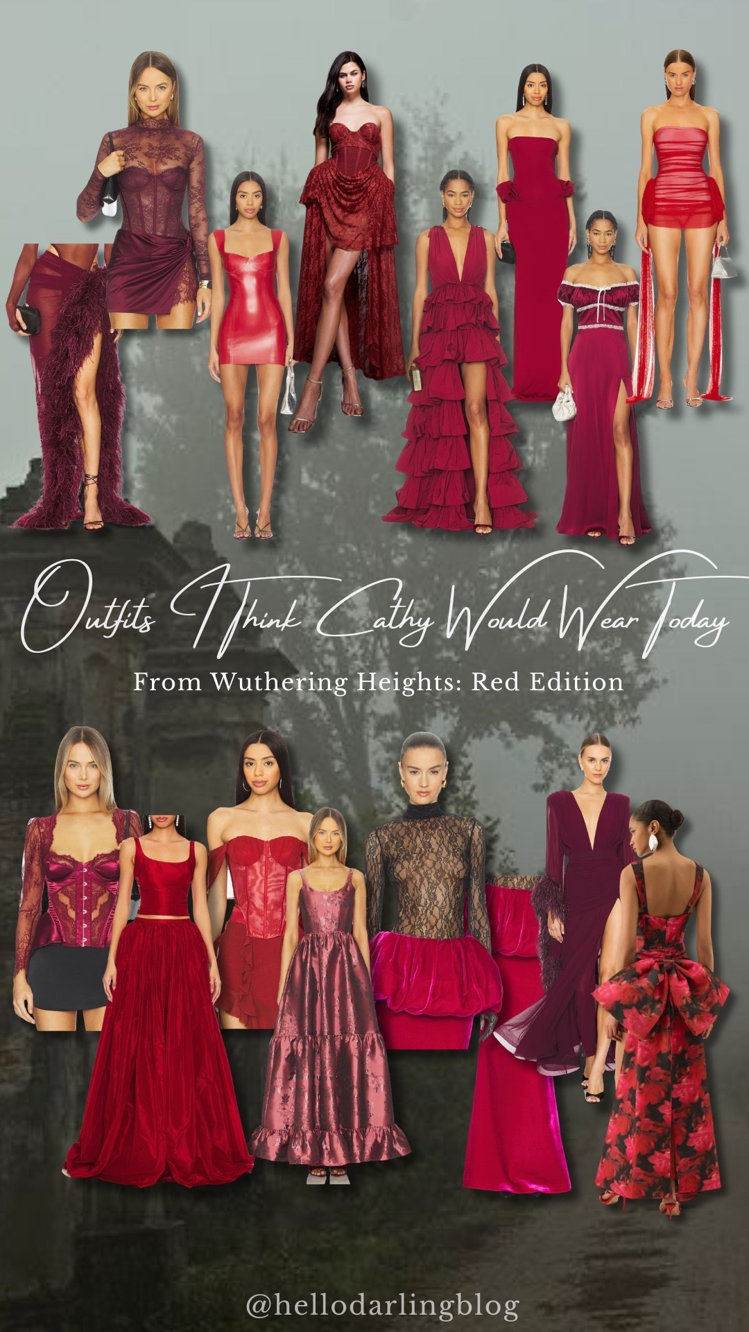 Red dress inspiration ❤️

Outfits I think Cathy from Wuthering Heights would wear today - red dress edition. Think dramatic silhouettes, corset bodices, lace details, and romantic gothic energy.

Sharing the best red dresses, red maxi dresses, red evening gowns, and elegant formal dresses.

Perfect for:
• Prom
• Black tie events
• Weddings & wedding guest outfits
• Galas & formal events
• Valentine’s Day looks

Tap to shop red maxi dresses, corset dresses, lace gowns, and elegant evening dresses.

#reddress #redmaxidress #eveninggown #promdress #formalwear #weddingguestdress #corsetdress #lacegown #gothicromantic 

#LTKootd #LTKFestival #LTKWedding