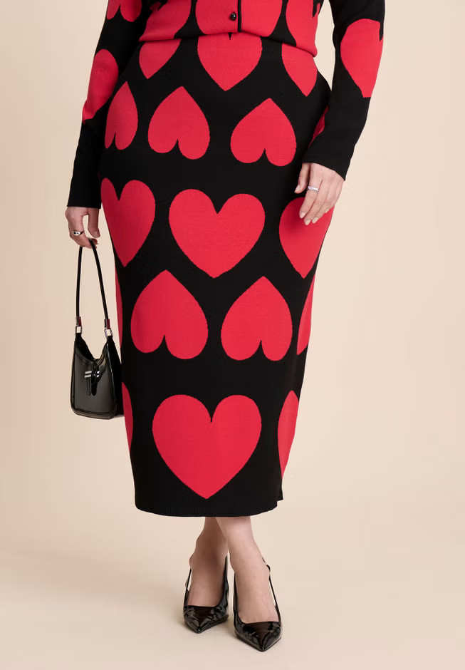 Floral Intarsia Sweater Skirt | Eloquii