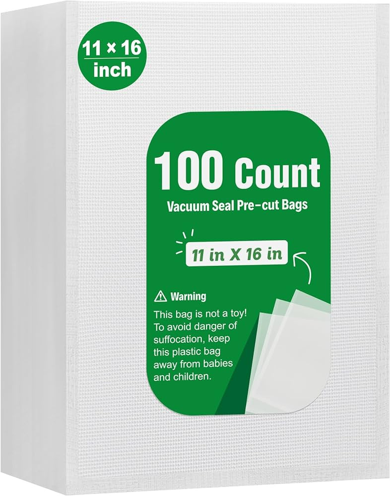 Syntus 100 Count Vacuum Sealer Bags Gallon 11 x 16 inch for Seal a Meal, Commercial Grade BPA Fre... | Amazon (US)