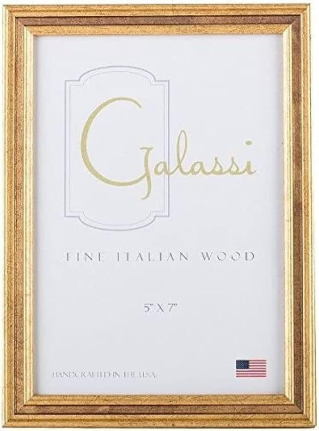 F. G. Galassi Handcrafted Fine Italian Wood Photo Picture Frame Channel Gold Tone - 5 x 7 - 29557 | Amazon (US)