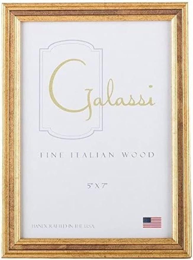 F. G. Galassi Handcrafted Fine Italian Wood Photo Picture Frame Channel Gold Tone - 5 x 7 - 29557 | Amazon (US)