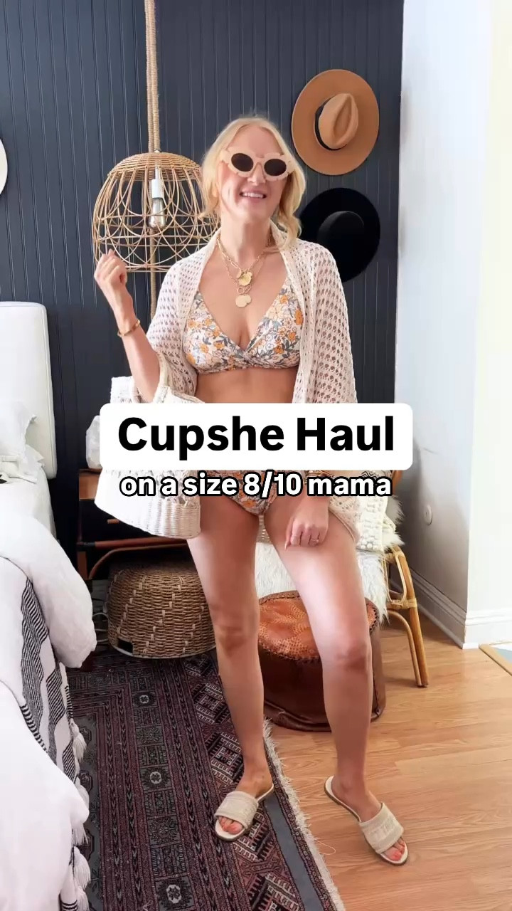 Swimsuit haul and resort haul on a size 8/10 mama ☀️perfect pieces for vacation, pool time or beach! 

At 150 lbs and 5’7” wearing:
L in floral two-piece, maxi crochet dress
M in black one piece, rust pants, crochet sweater, pink dress, crochet dress

Swim haul, swimsuit haul, size 8, size 10, swimsuits, affordable swimsuits, vacation outfits, vacation outfit inspo, vacation looks, resort outfits, resort style, vacation style, resort swimsuits, resort dresses, resort looks, resort swim, summer swimsuits, summer style

#LTKTravel #LTKStyleTip #LTKSwim