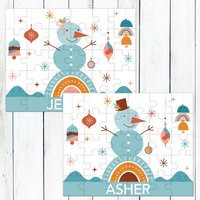 Toddler Christmas Gifts - Custom Name Puzzle 4 Year Old Girl Gift Personalized Snowman For Kids 3 Boy Holiday | Etsy (US)