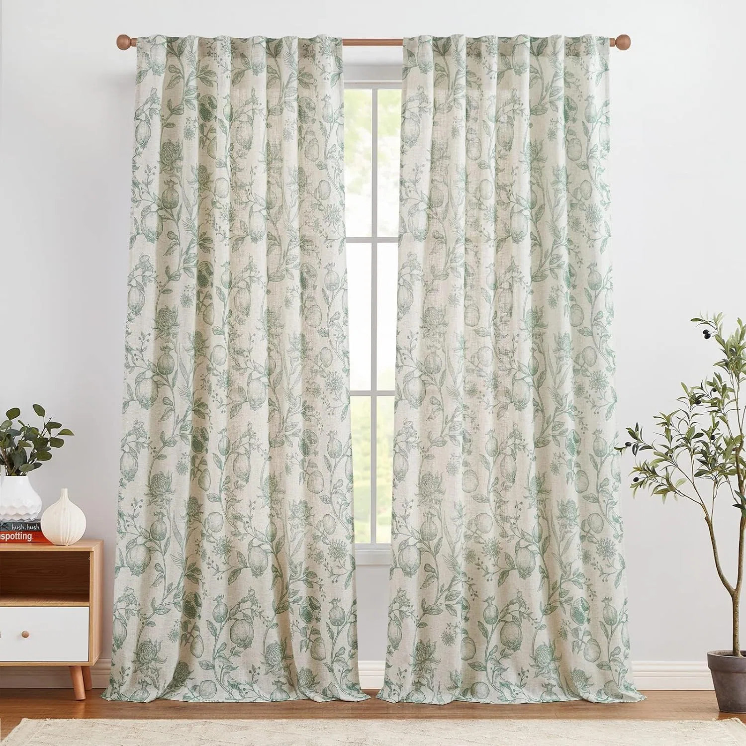 Nathnael Polyester Semi Sheer Curtain Pair (Set of 2) | Wayfair North America