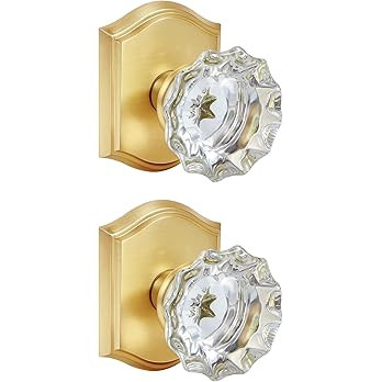 CLCTK 2 Pack Crystal Glass Dummy Door Knobs, Non-Turning Single Side Dummy Door Knob for Interior... | Amazon (US)