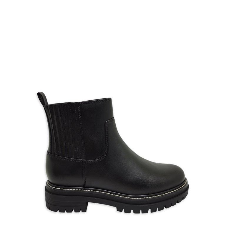Time and Tru Women's Lug Chelsea Boots, Wide Width Available | Walmart (US)