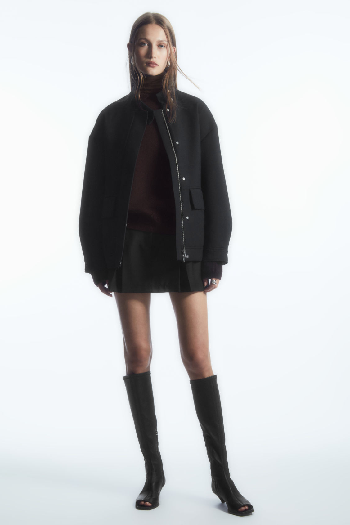 LOW-RISE PLEATED WOOL MINI SKIRT | COS UK