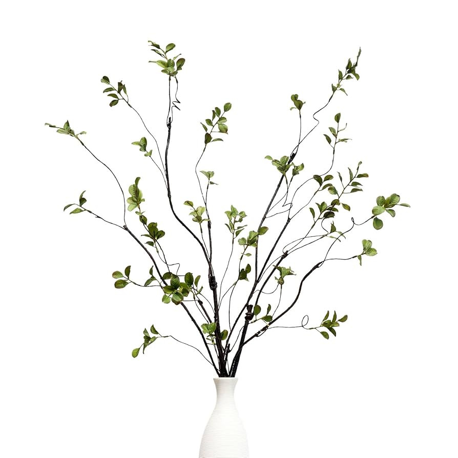 3Pcs 38.8" Faux Greenery Plant Stems and Branches for Tall Vase,Artificial Tree Branches and Twig... | Amazon (US)