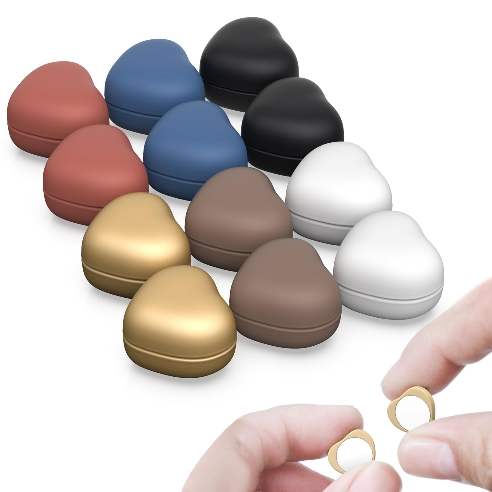 12 Pairs Heart Magnetic Hijab Pins, Strong Pinless No-Snag Hijab Magnets for Scarf, Shirt, Dress ... | Amazon (US)