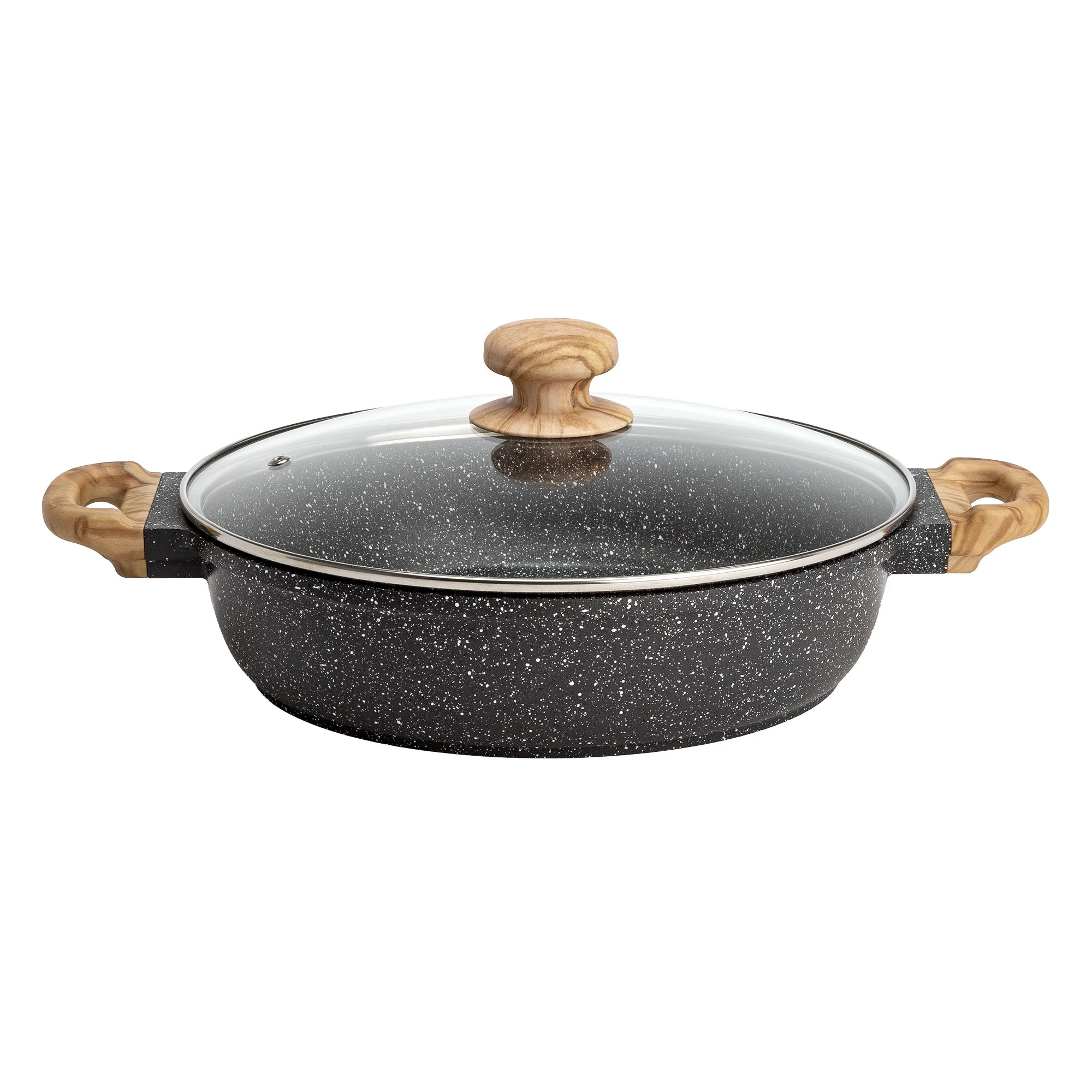 The Pioneer Woman Prairie Signature Cast Aluminum 4-Quart Everyday Pan, Charcoal Speckle | Walmart (US)
