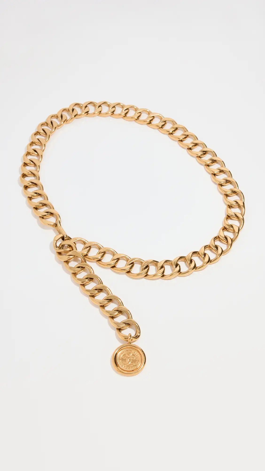 What Goes Around Comes Around Chanel Gold Medallion Chain Belt | Shopbop | Shopbop