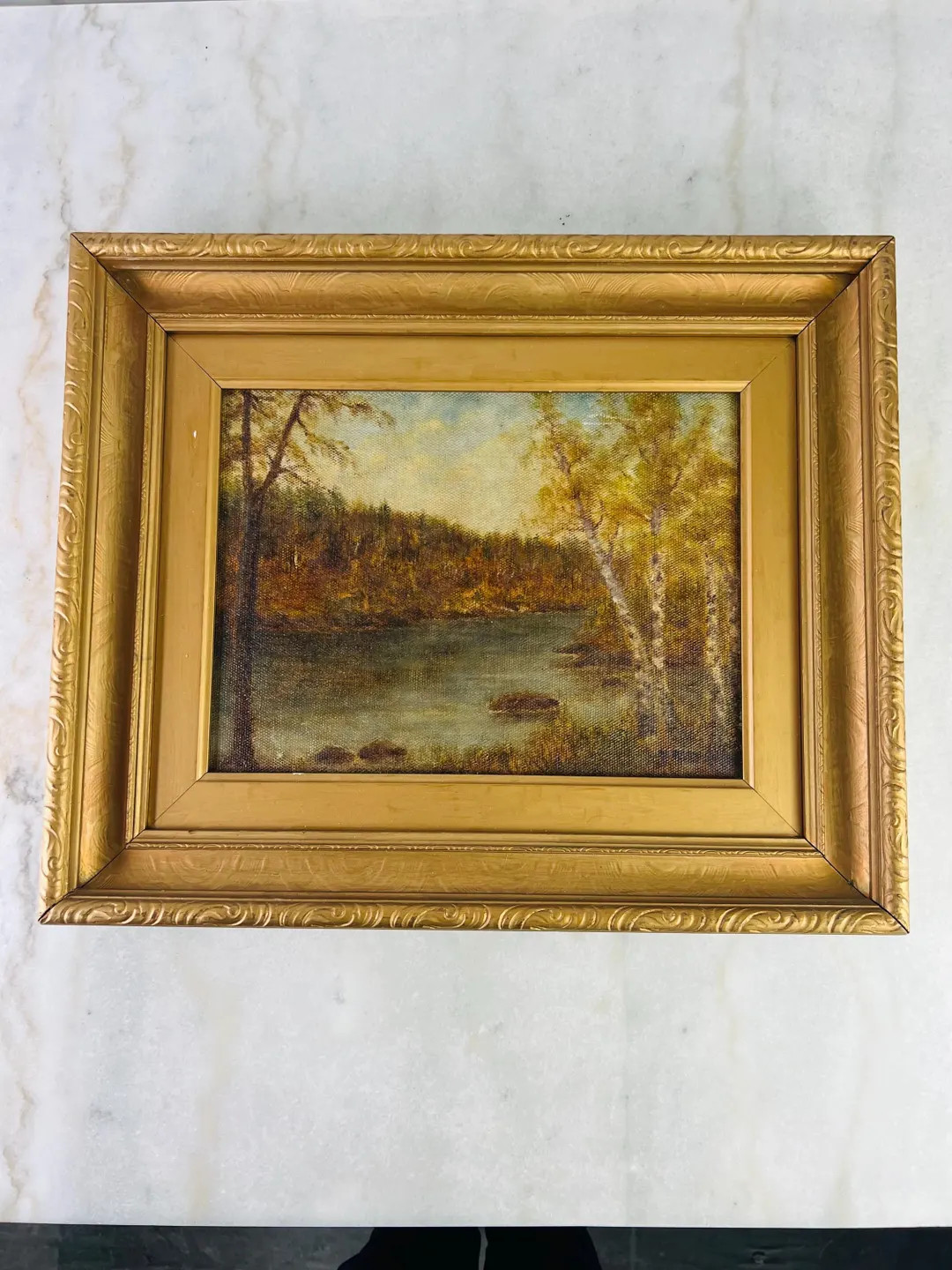 Vintage Framed Landscape Original Oil Painting En Plein Air Sunrise or Sunset, Impressionist Mult... | Etsy (US)