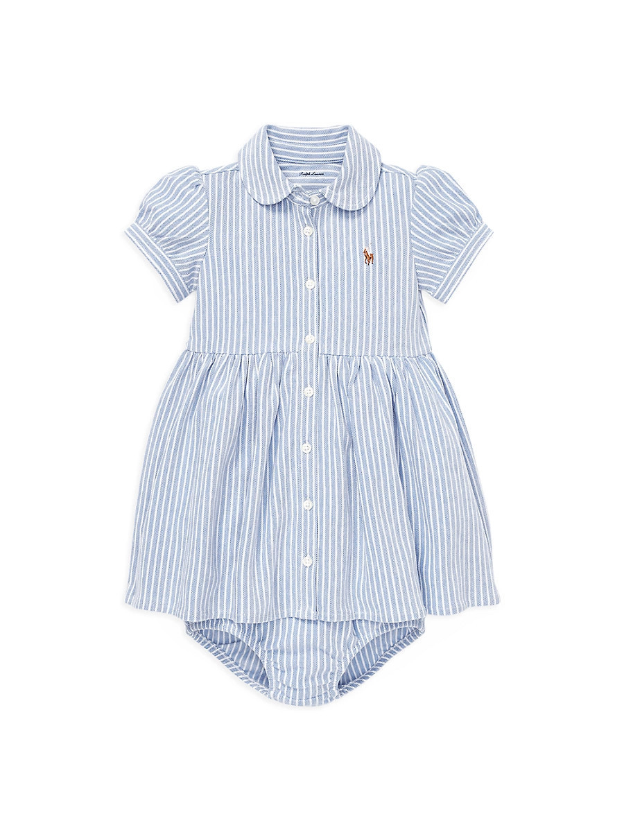 Baby Girl's 2-Piece Oxford Shirtdress & Bloomers Set - Blue - Size 9 Months | Saks Fifth Avenue