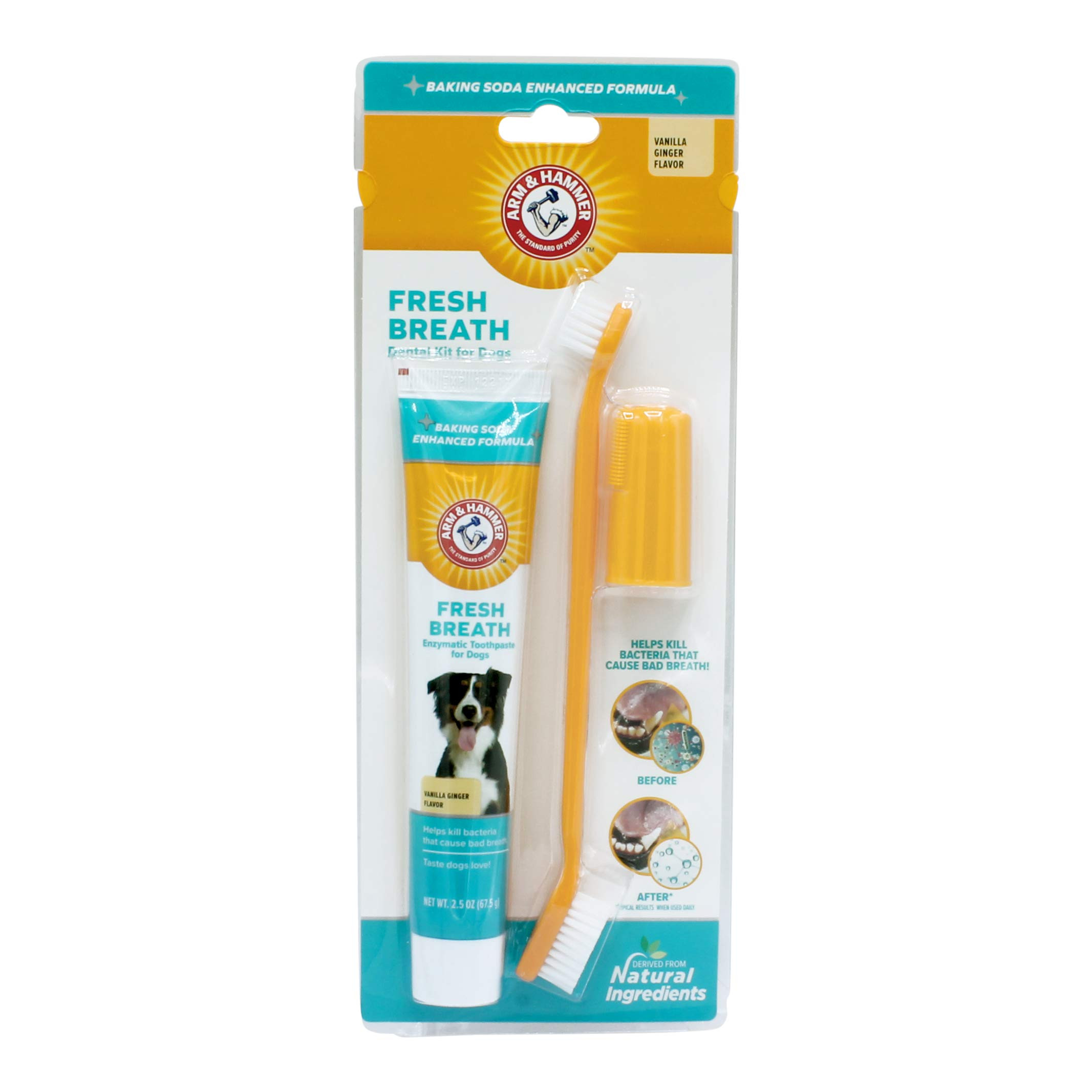 Arm & Hammer for Pets Fresh Breath Kit for Dogs | Contains Toothpaste, Toothbrush & Fingerbrush |... | Amazon (US)