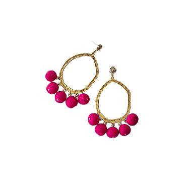 Boiled Wool Earrings, Pink | Mark and Graham