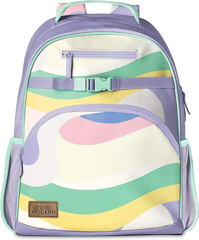 Simple Modern Vegan Leather Toddler Backpack for School Girls | Kindergarten Elementary Kids Mini... | Amazon (US)