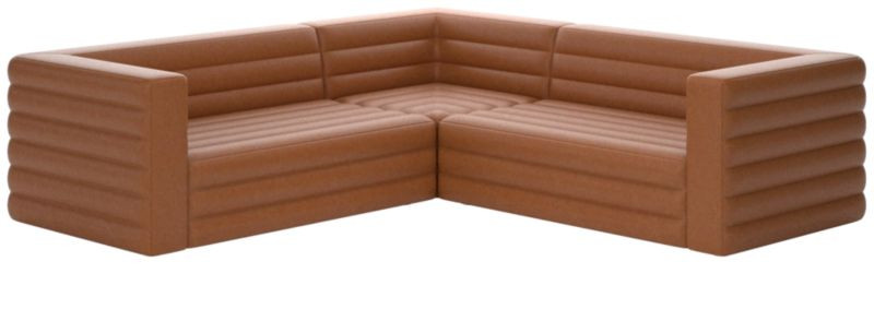 Strato 3-Piece Leather Sectional Sofa + Reviews | CB2 | CB2