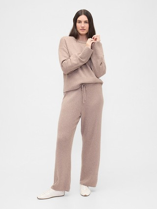 CashSoft Relaxed Ribbed Sweater Pants | Gap Factory