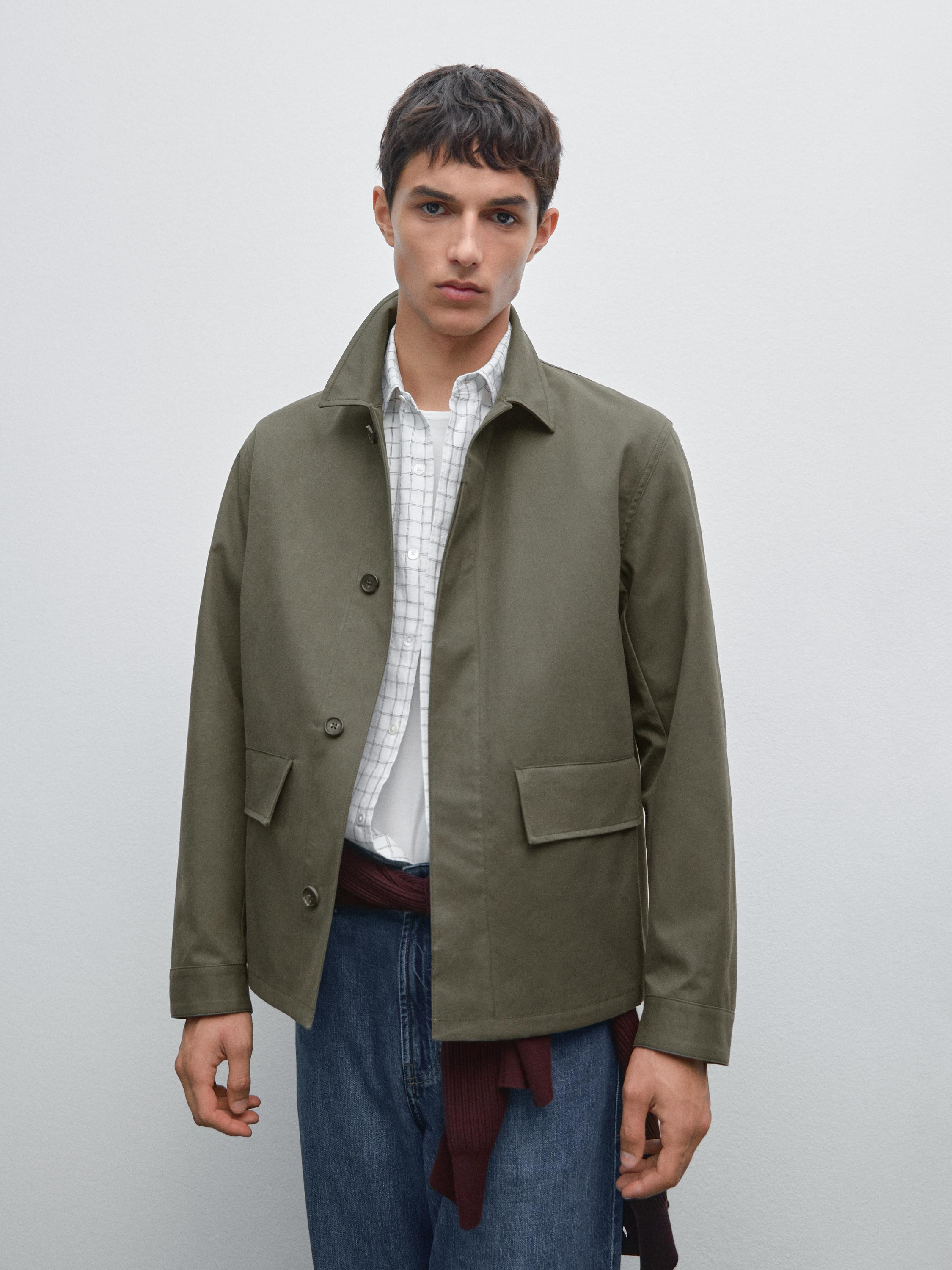 100% cotton maltinto finish jacket | Massimo Dutti US