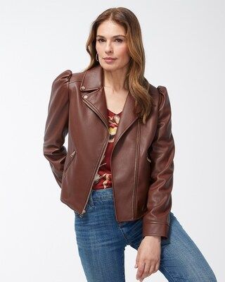 Faux Leather Cropped Moto Jacket | Chico's