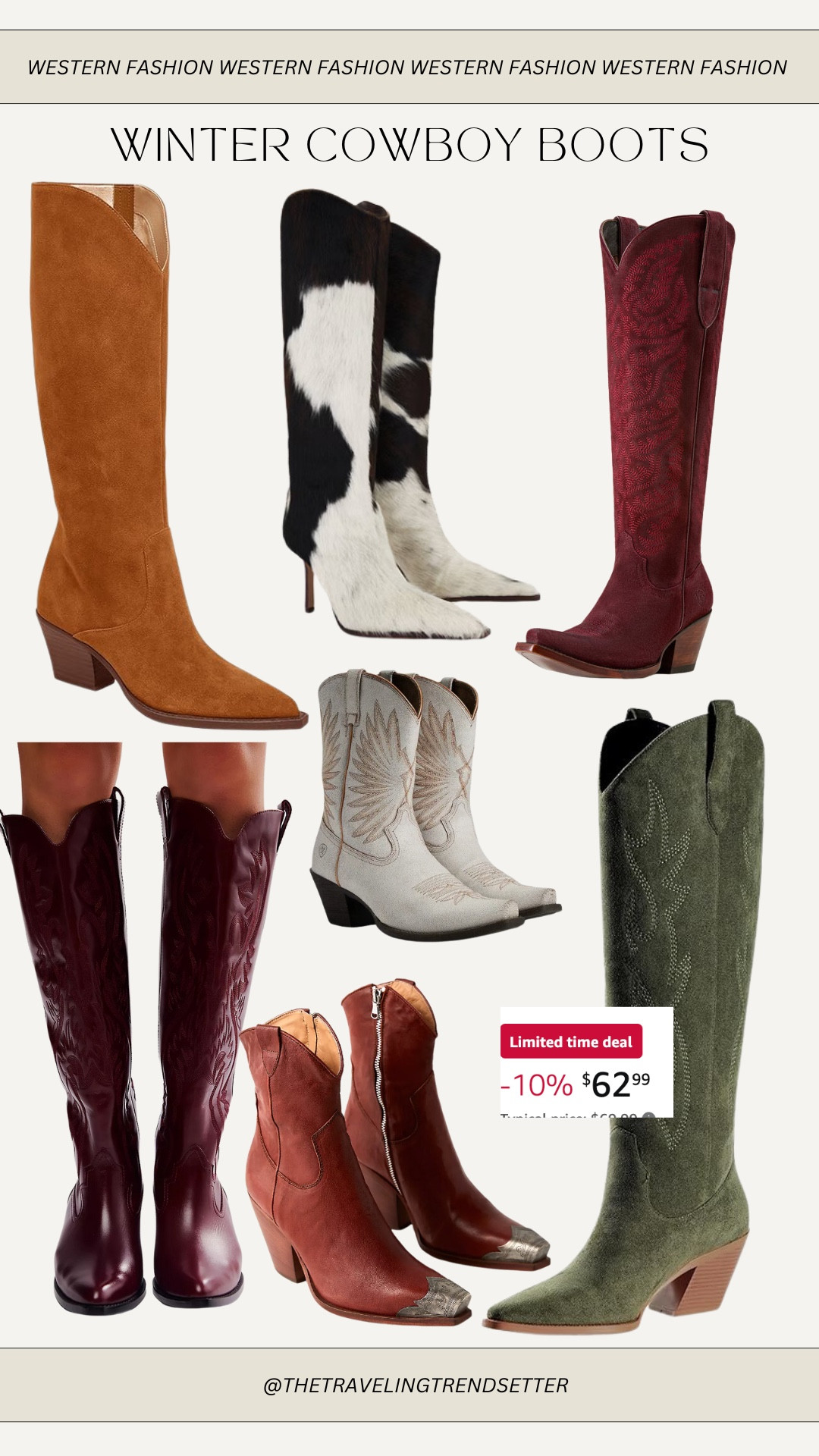 Winter Cowboy booots - Cowboy boots  ,
Cowgirl boots 

#LTKShoeCrush #LTKFindsUnder100 #LTKWorkwear